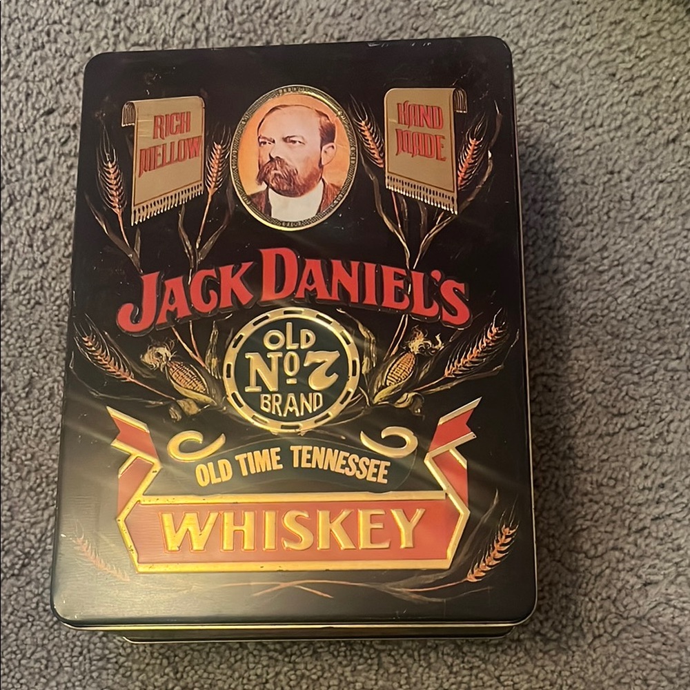 Jack Daniels Black and Gold Tin Box
